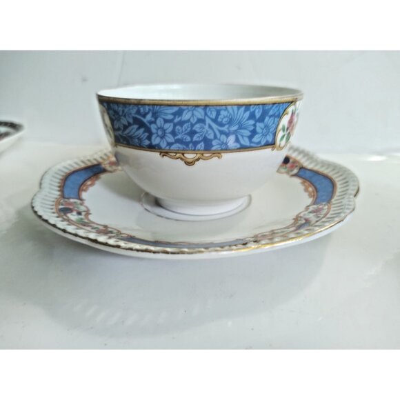 Vintage Wide Mouth Tea Cup & Reticulated Saucer Set Schmann Bavaria - Picture 5 of 15